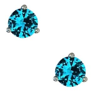 Kate Spade Rise & Shine Studs silver / aqua blue turquoise large 0.43